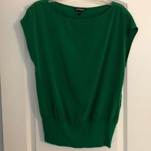 Express Blouse. Kelly green